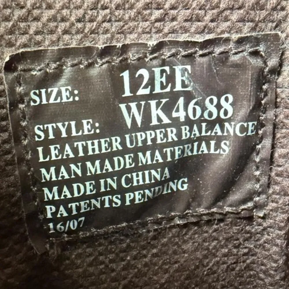 Justin Steel Toe Western Work Boots Men’s 12EE Brown Leather Wide Oil Resistant